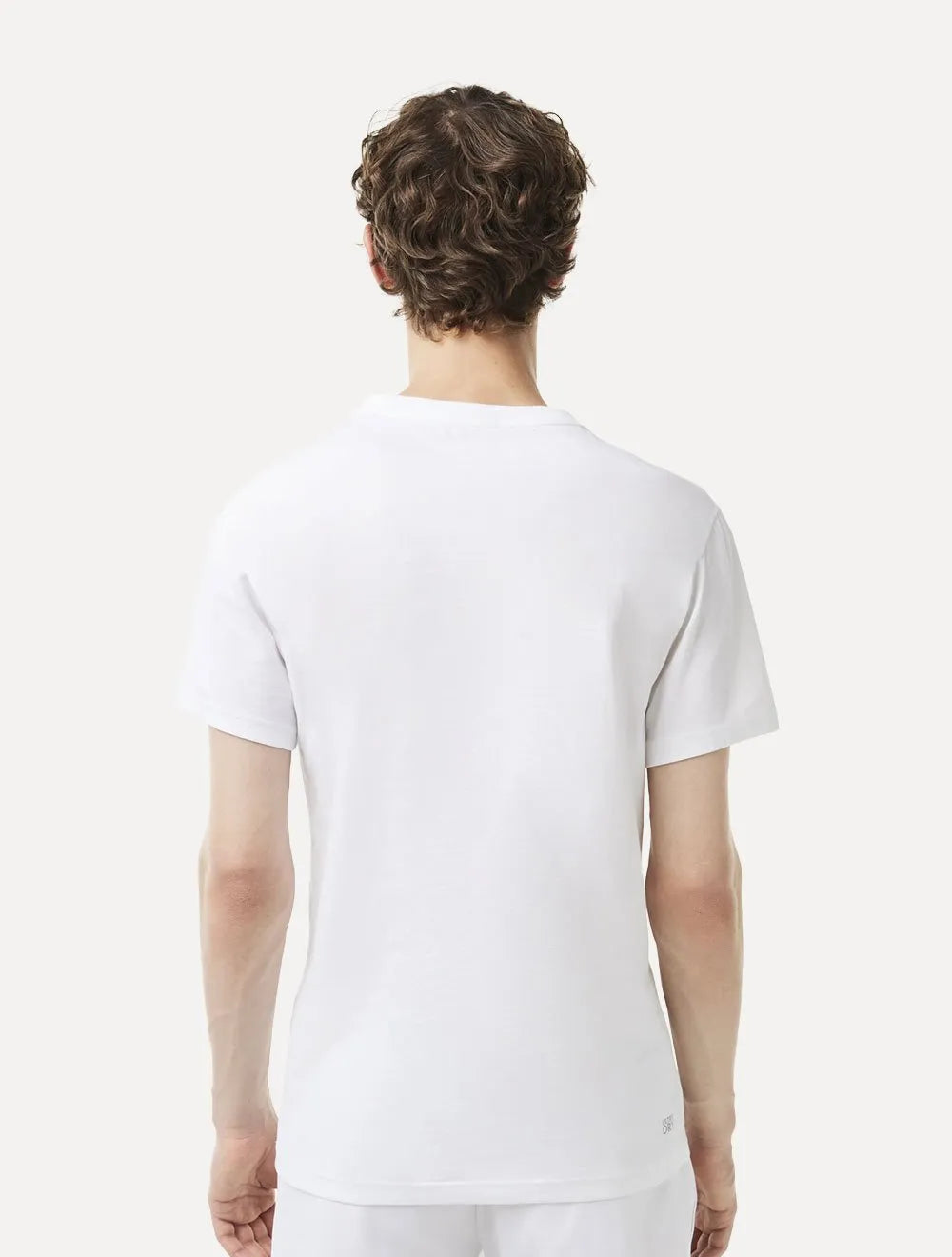 Camiseta Lacoste Masculina Sport Cotton Jersey Logo Branca