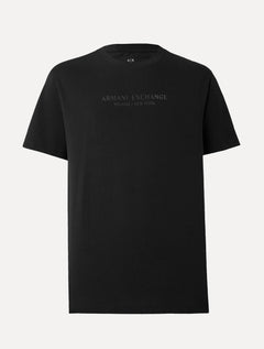 Camiseta Armani Exchange Masculina Milano New York Frontal Logo Preta