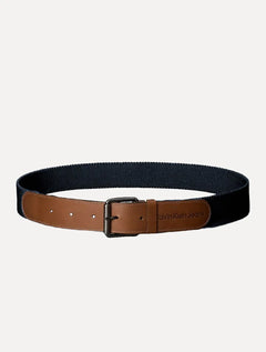Cinto Calvin Klein Jeans Masculino Elastico CK Logo Azul Marinho