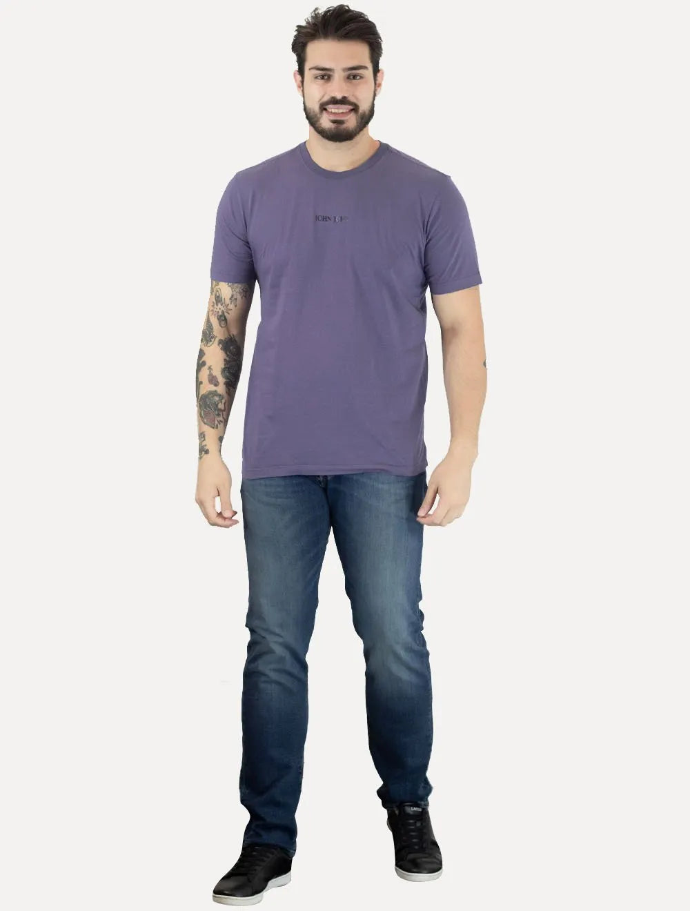 Camiseta John John Masculina Regular Clean Roxa