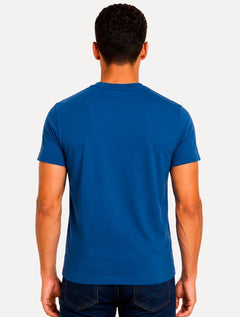 Camiseta Tommy Hilfiger Masculina Pigment Blue Slim Fit Essential Stretch Azul