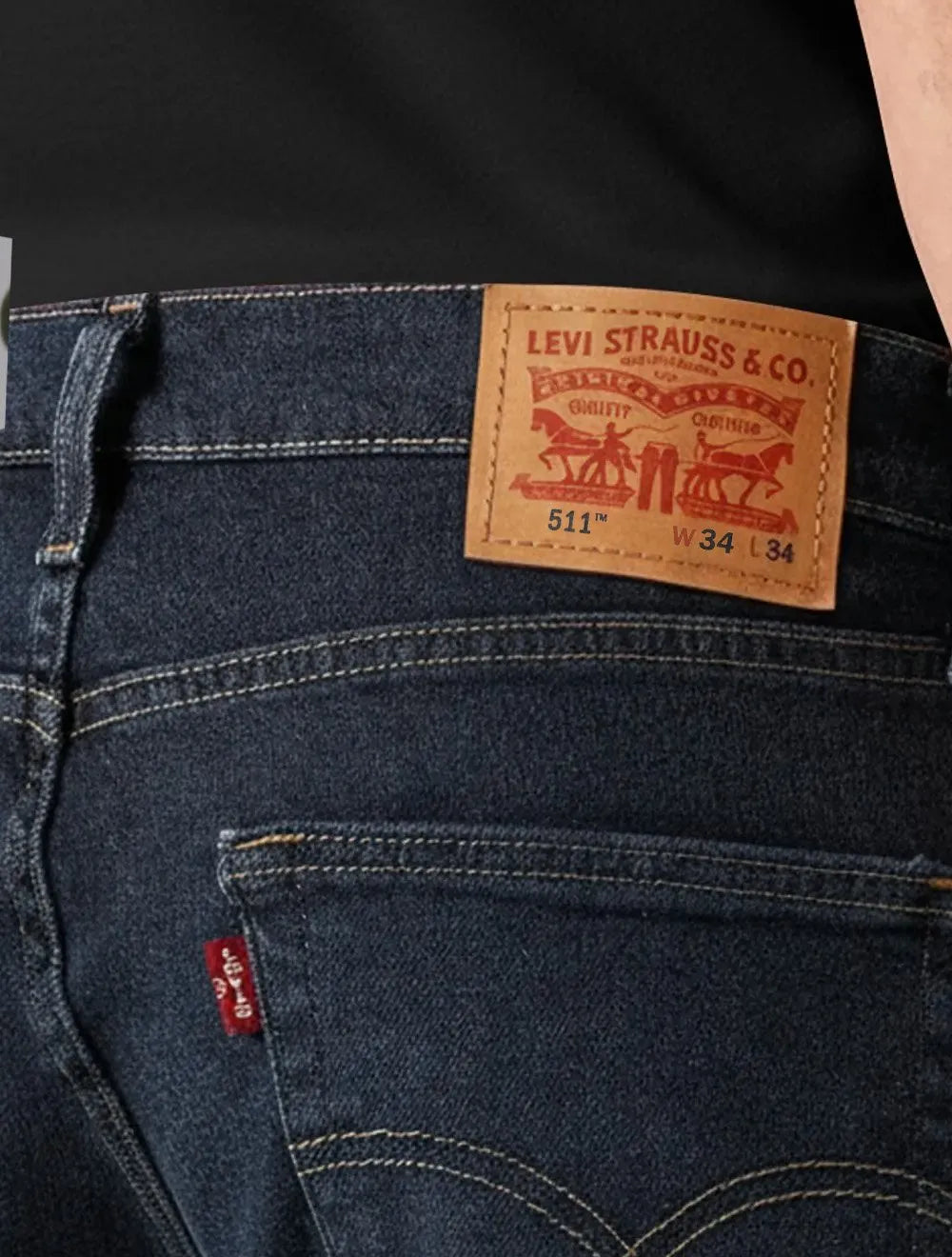 Calça Levis Jeans Masculina 511 Slim Stretch Greenish Escuro