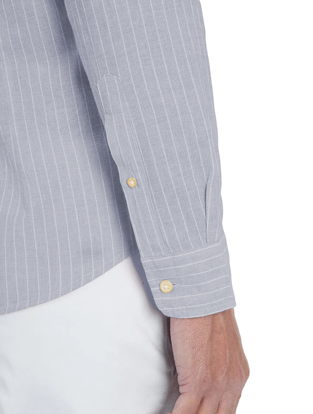 Camisa Aramis Masculina Slim Cambraia Listrada Azul