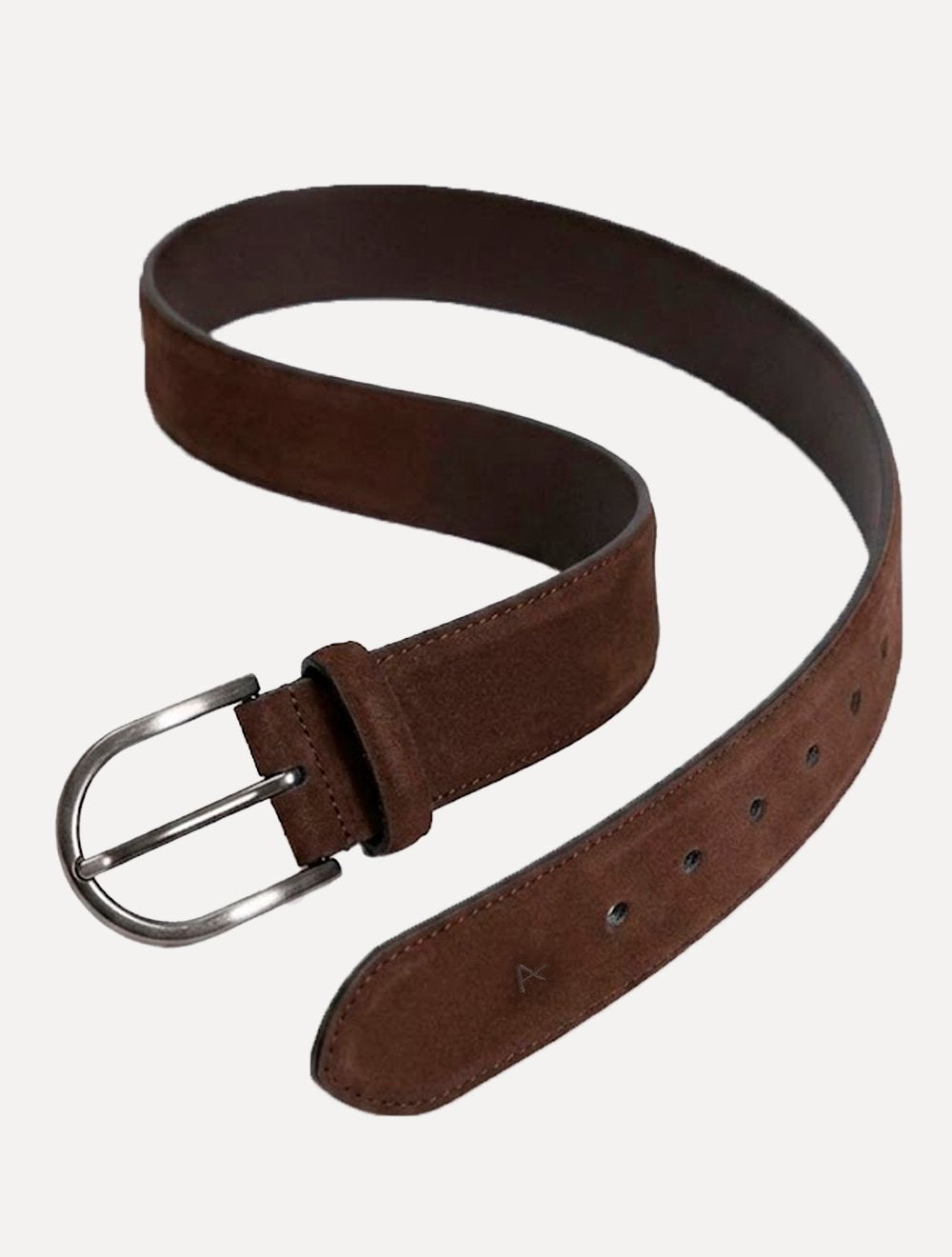 Cinto Aramis Masculino Basico Couro Suede Marrom
