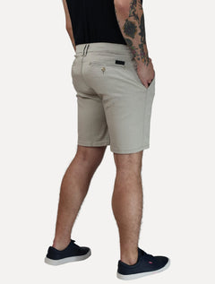 Bermuda K&J Black Masculina Casual Flex Cetim Cáqui
