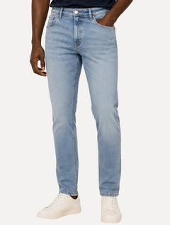 Calça Dudalina Jeans Masculina Slim Denim Dry Delave Jeans Claro