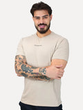 Camiseta Calvin Klein Jeans Masculina Institutional New Logo Cáqui Claro