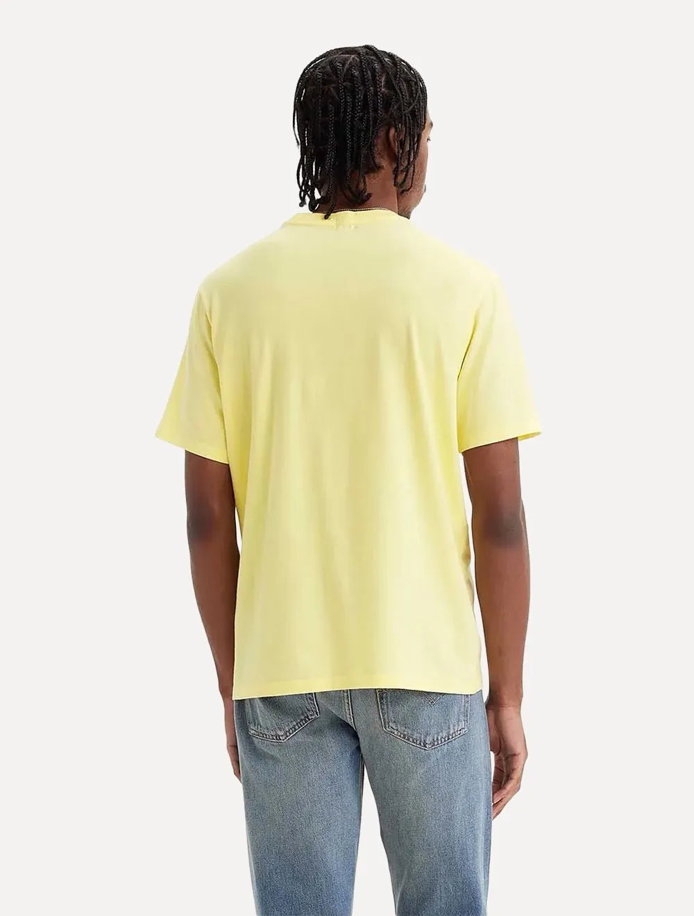 Camiseta Levis Masculina Slim Tab Lisa Amarelo Claro