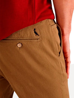 Calça Reserva Masculina de Sarja Casual Iron Caramelo