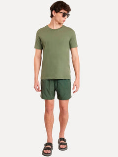 Short Aramis Masculino D'Água Elastico Estampado Traços Verde Escuro
