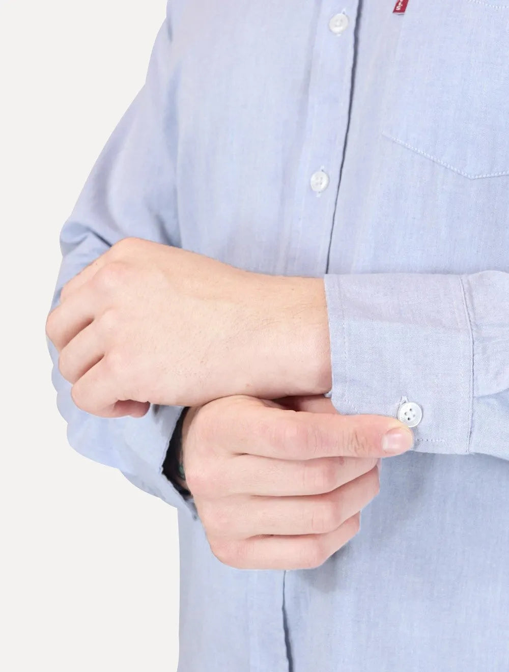 Camisa Levis Masculina Standard One Pocket Azul Claro Mescla