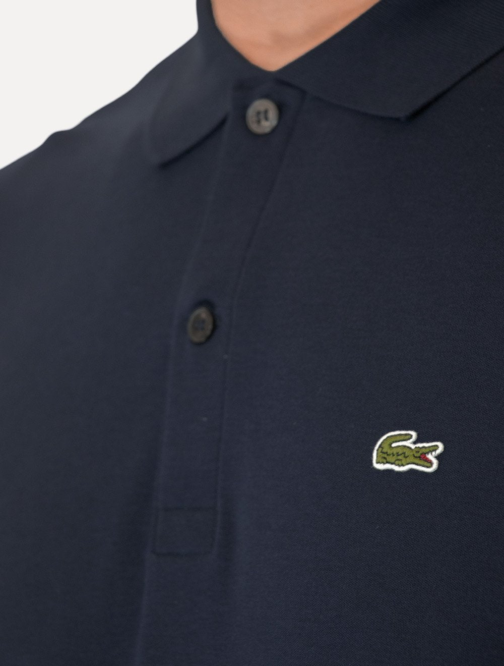 Polo Lacoste Masculina Malha Regular Fit Light Pima Cotton Azul Marinho