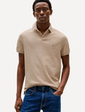 Polo Tommy Hilfiger Masculina Regular Piquet 1985 Marrom Claro