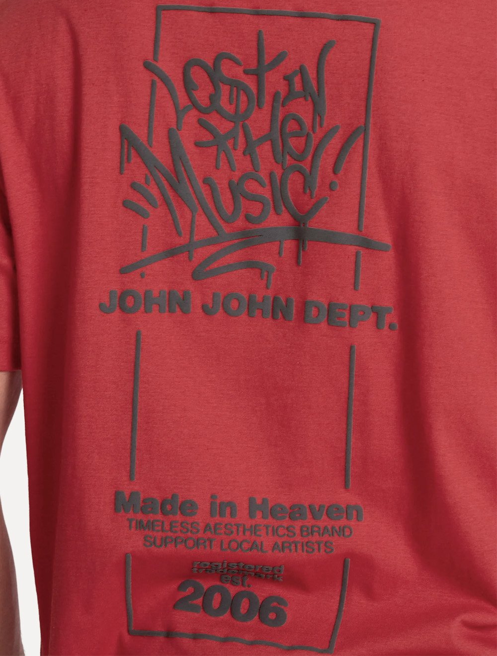 Camiseta John John Masculina Relaxed Fit Lost Vermelho