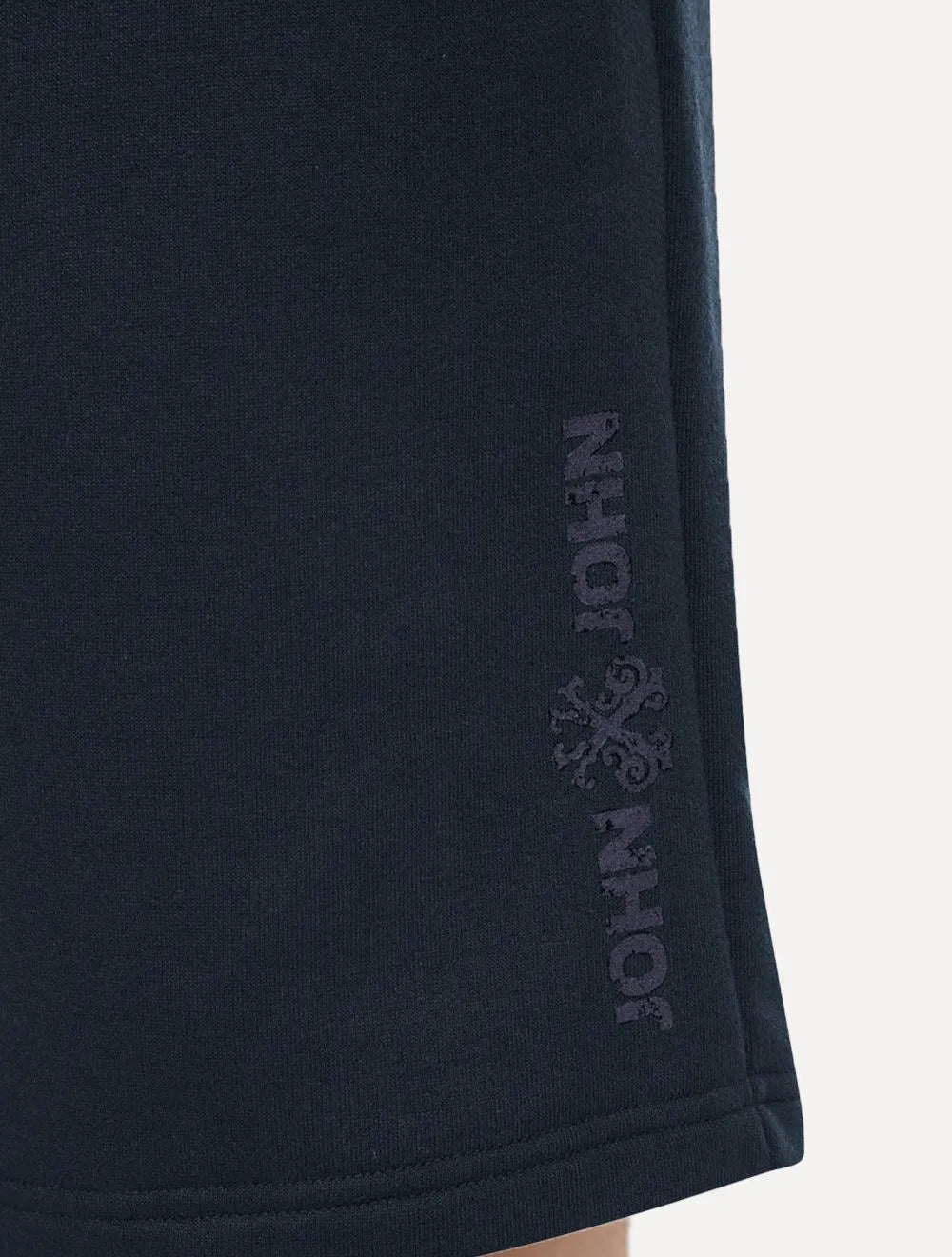 Bermuda John John Masculina Moletom New Basic Print Azul Marinho