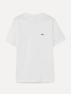 Camiseta Armani Exchange Masculina Regular Embroidery AX Logo Off White