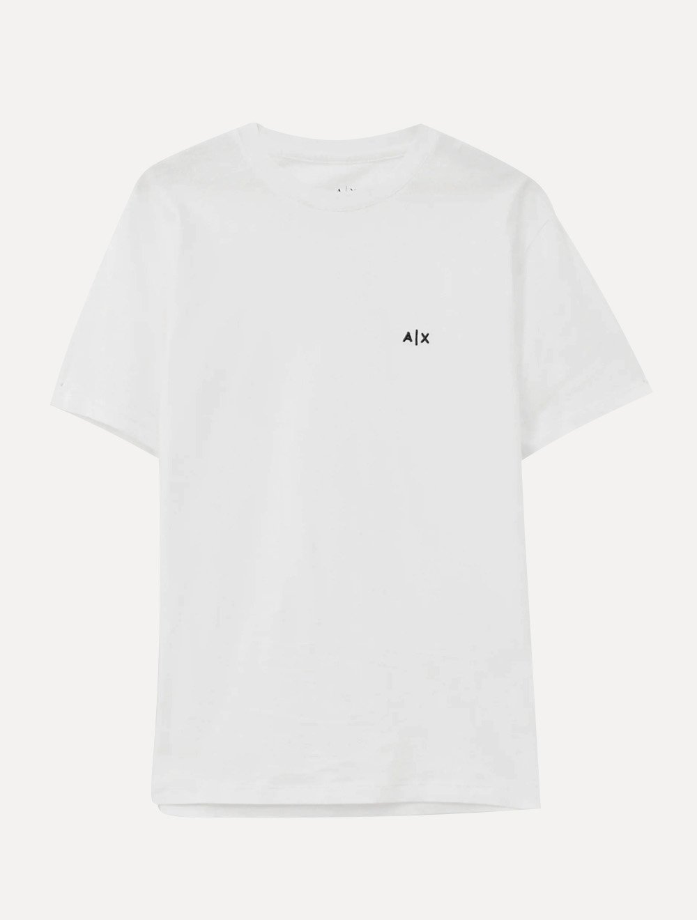 Camiseta Armani Exchange Masculina Regular Embroidery AX Logo Off White