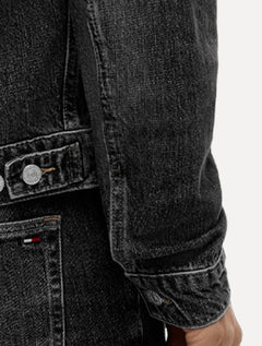 Jaqueta Tommy Jeans Masculina Regular Ryan Trucker Cinza Claro
