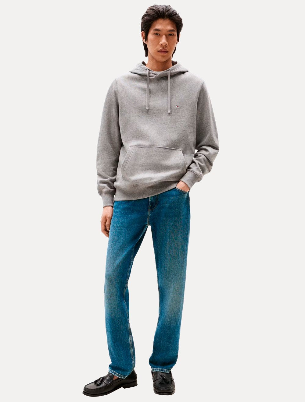 Moletom Tommy Hilfiger Masculino Essential Terry Hoody Cinza Mescla