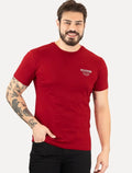 Camiseta Tommy Hilfiger Masculina Regular Global Stripe Vermelha