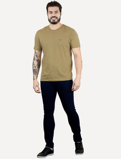 Camiseta John John Masculina Rubber Key Transfer Cáqui