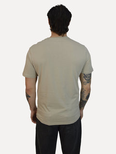 Camiseta Calvin Klein Jeans Masculina Frontal CK Rubber Relevo Cáqui