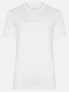 Camiseta Armani Exchange Masculina Milano New York Frontal Logo Branca