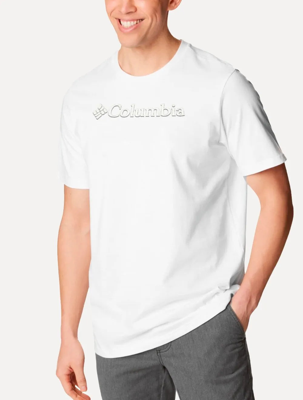 Camiseta Columbia Masculina Regular Logo Branded Shadow Branca