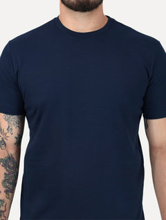 Camiseta K&J Black Premium Egípcio Flex Slim Azul Marinho