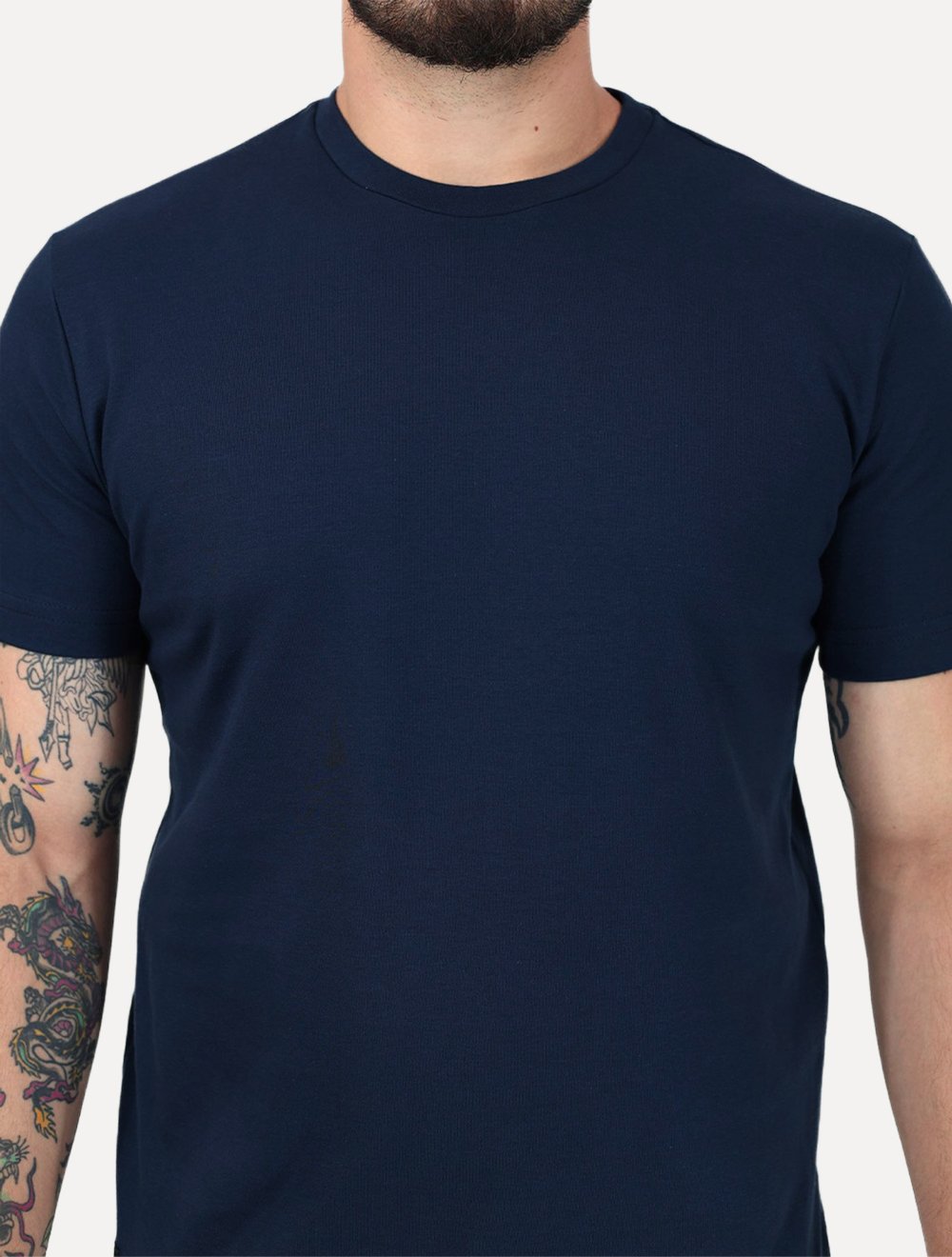 Camiseta K&J Black Premium Egípcio Flex Slim Azul Marinho