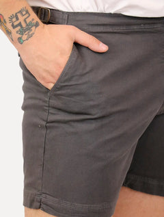 Bermuda Sergio K Masculina Chino Sarja Elastano Fivela Chumbo