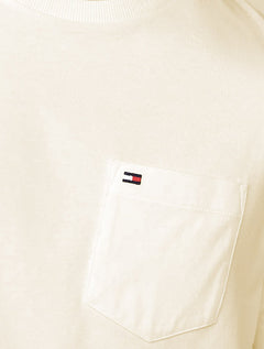 Camiseta Tommy Jeans Masculina Regular Pocket Creme