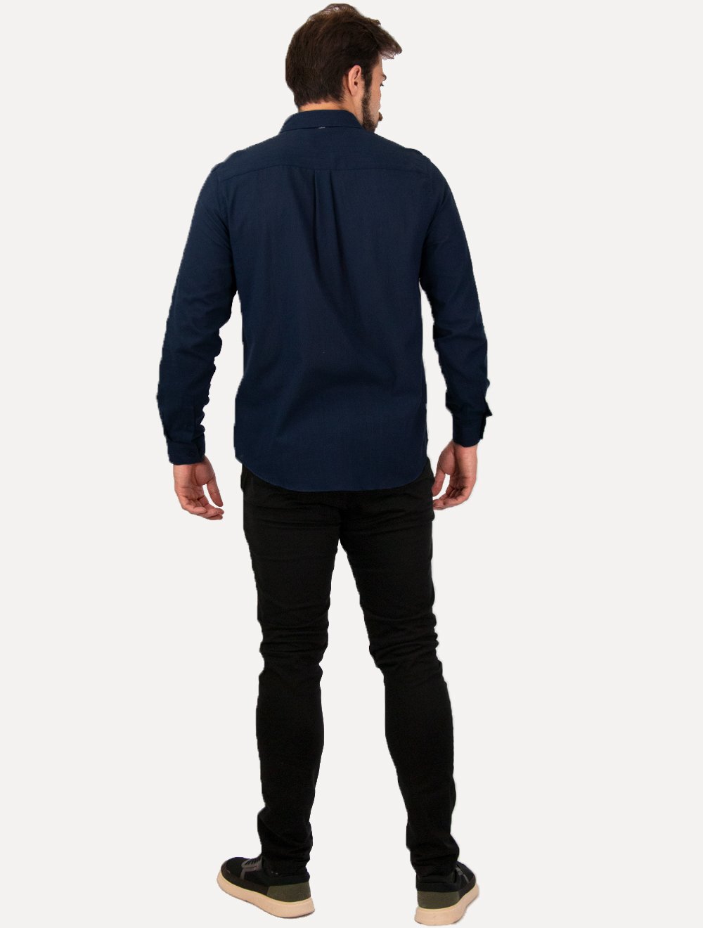Camisa Colcci Masculina Relax Logo Azul Marinho