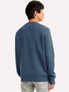 Moletom Levis Masculino Crewneck Core Logo Azul Medio