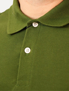 Polo Colcci Masculina Piquet Green Logo Verde Escuro