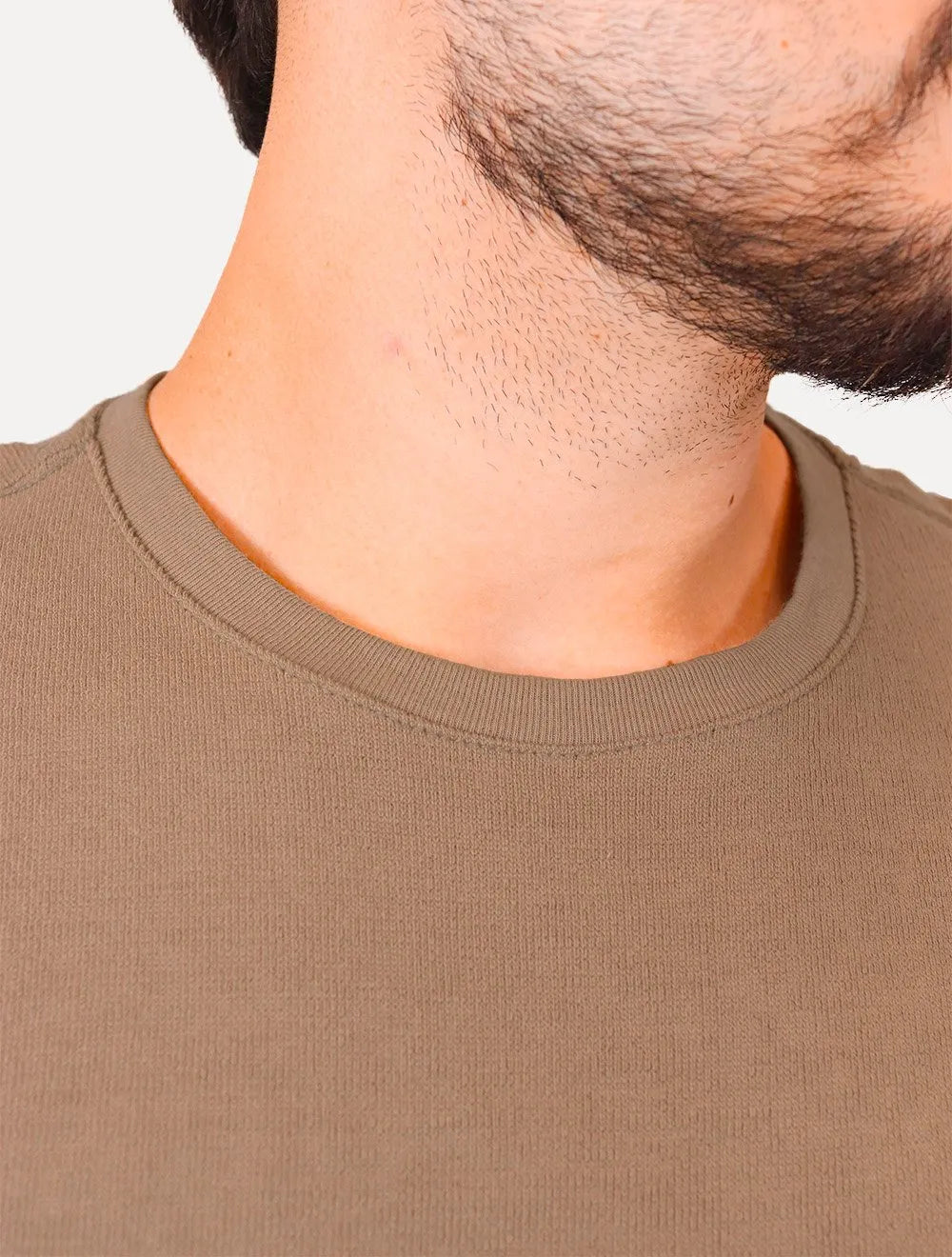 Camiseta Calvin Klein Jeans Masculina Soft CK Logo Caqui Médio