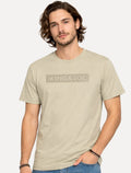 Camiseta King & Joe Masculina Premium Cotton Flex Block Stripe Cáqui
