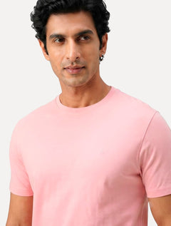 Camiseta Aramis Masculina Basic Lisa Mono Icon Rosa Médio
