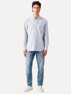 Camisa Levis Masculina Relaxed Authentic Button Down Listras Azul/Branco
