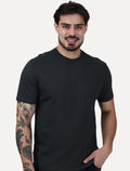 Camiseta Calvin Klein Masculina Meia Malha Big CK Logo Chumbo