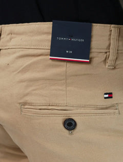 Bermuda Tommy Hilfiger Masculina de Sarja Stretch Caqui Médio