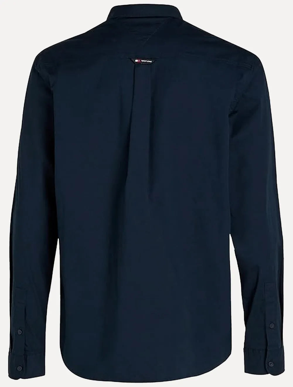 Camisa Tommy Jeans Masculina Regular Entry Poplin Azul Marinho