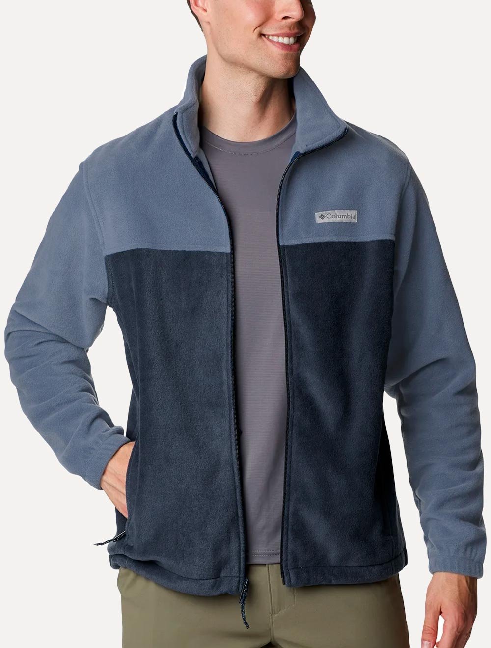 Jaqueta Columbia Masculina Fleece Steens Mountain Full Zip Indigo/Marinho