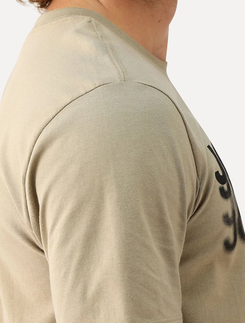 Camiseta John John Masculina Regular Logo Shadow Repeat Cáqui