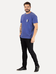 Camiseta Osklen Masculina Regular Stone Snow Smooth Back Icon Azul Royal