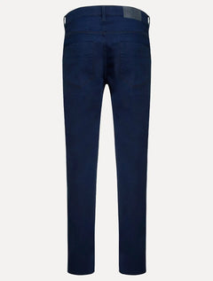 Calça Dudalina Jeans Slim Classica 5 Pockets Costura Escura Azul Escuro
