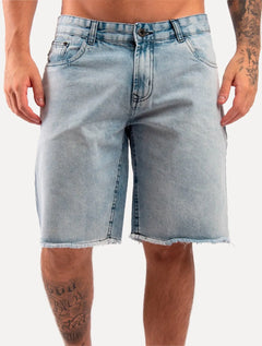 Bermuda King & Joe Jeans Masculina Slim Azul Claro