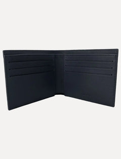 Carteira Lacoste Masculina Couro Classic Billfold Noir Azul Marinho