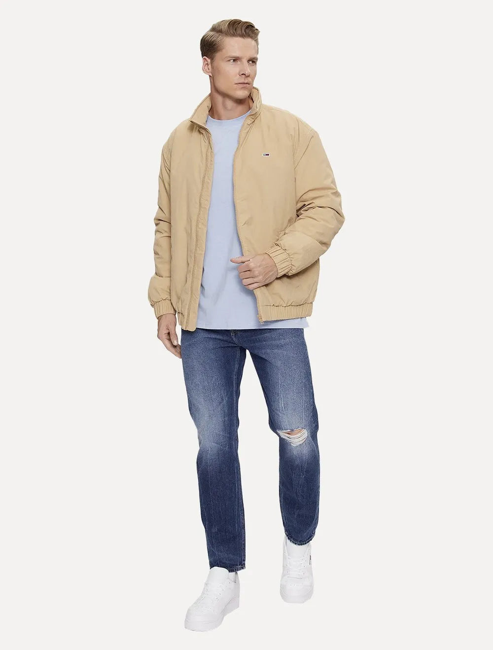 Jaqueta Tommy Jeans Masculina Essential Padded Plain Cáqui