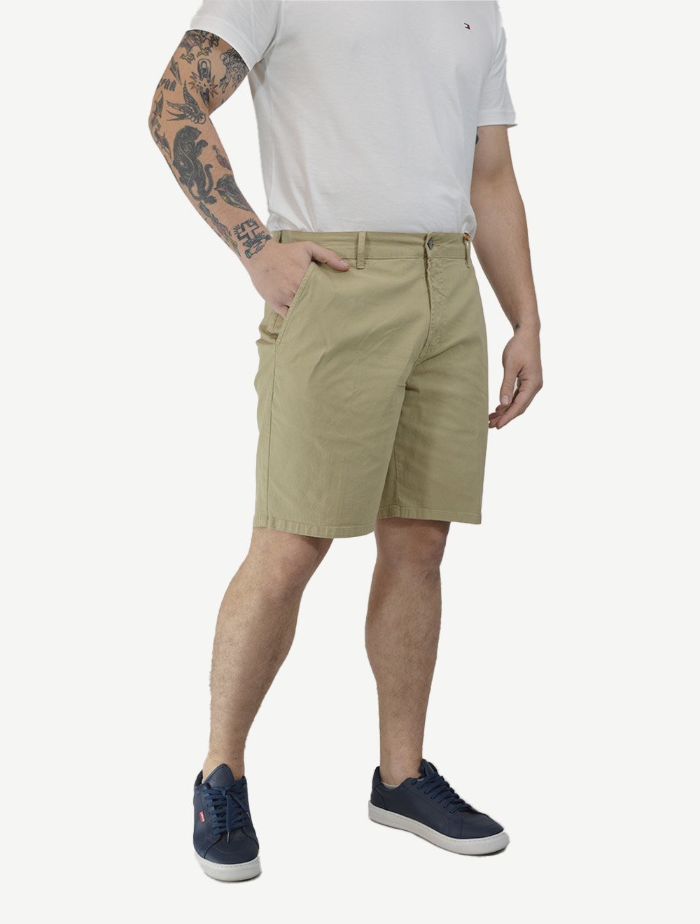 Bermuda John John Masculina Chino Portland Cáqui